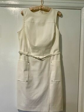 Etcetera White Sleeveless Midi Dress